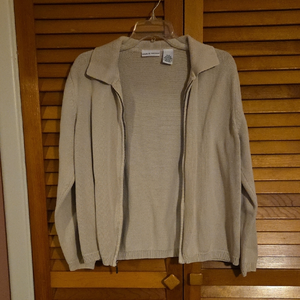 Croft & Barrow Men's Zip Up Beige Sweater